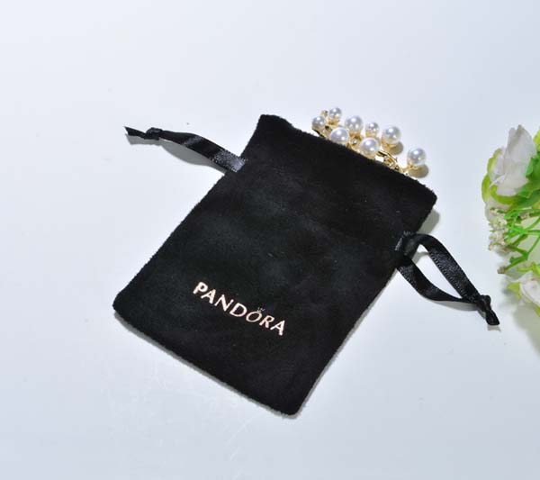 black velvet pandora jewelry pouch 