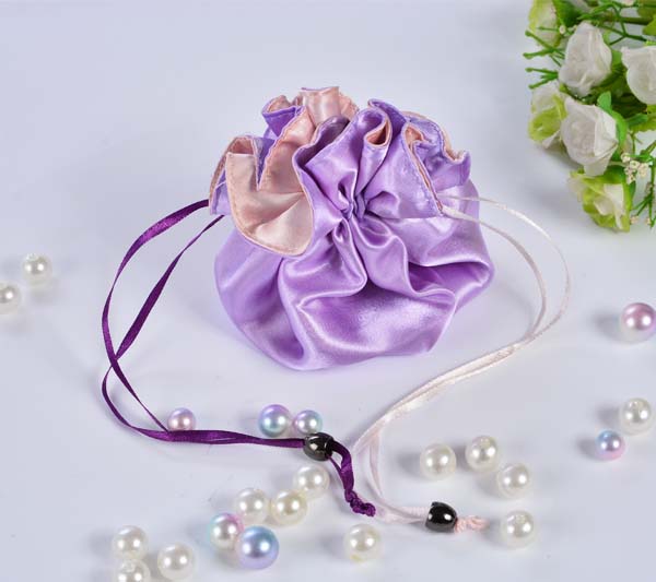 reversible satin wedding favors drawstring bag