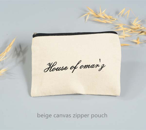 cotton cosmetic zipper bag