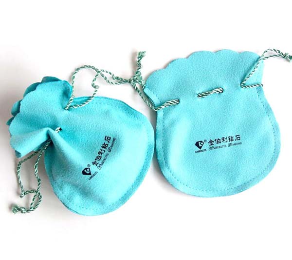 microfiber drawstring pouch turquoise 