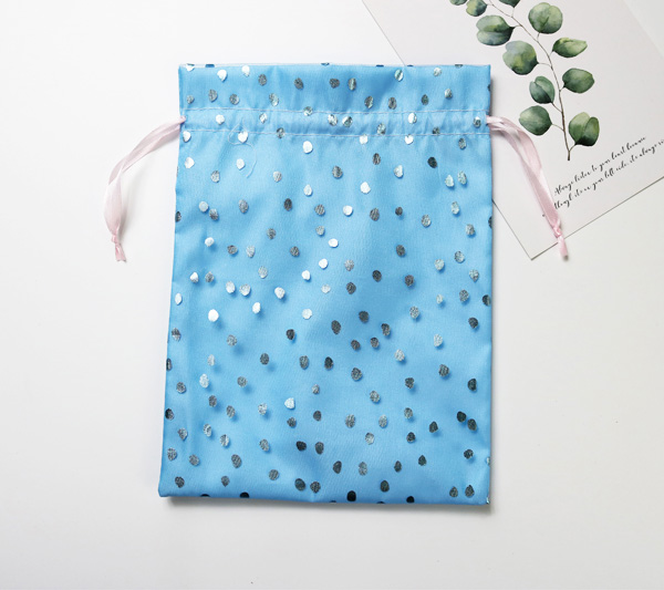 Sparkly Polka Dot Organza Satin Gift Bag 