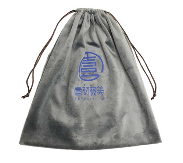 Soft Velour Drawstring Bag for Cosmetics 
