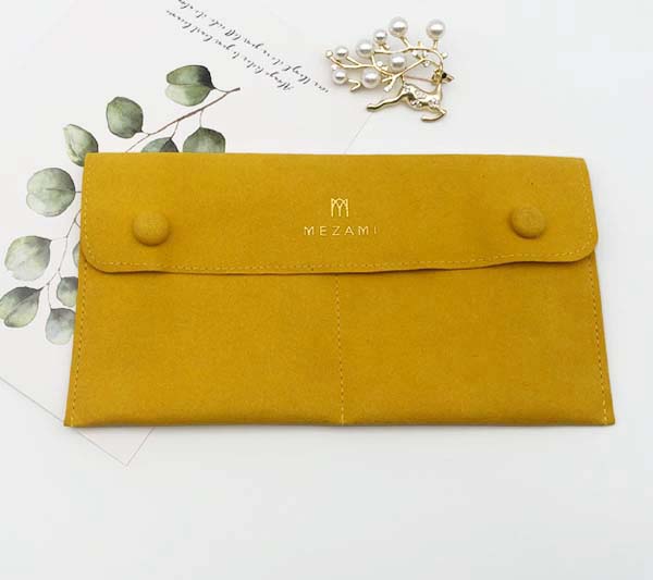 Yellow Fabric Jewelry Bag 