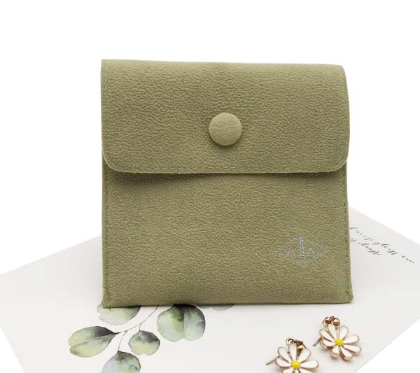 Green Claimond Veins Jewelry Pouch