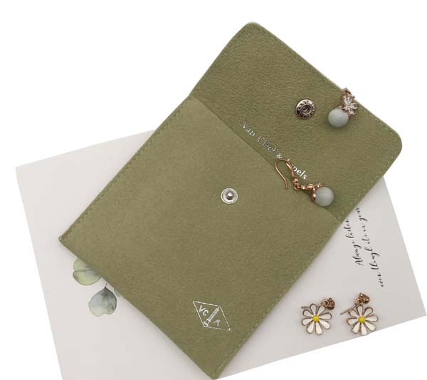Green Claimond Veins Jewelry Pouch