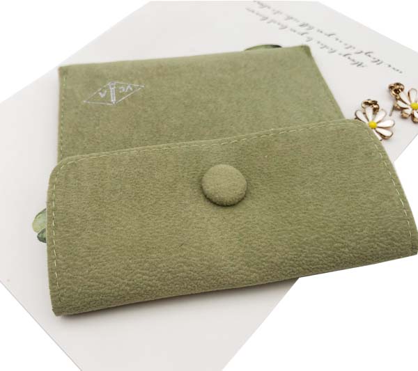 Green Claimond Veins Jewelry Pouch