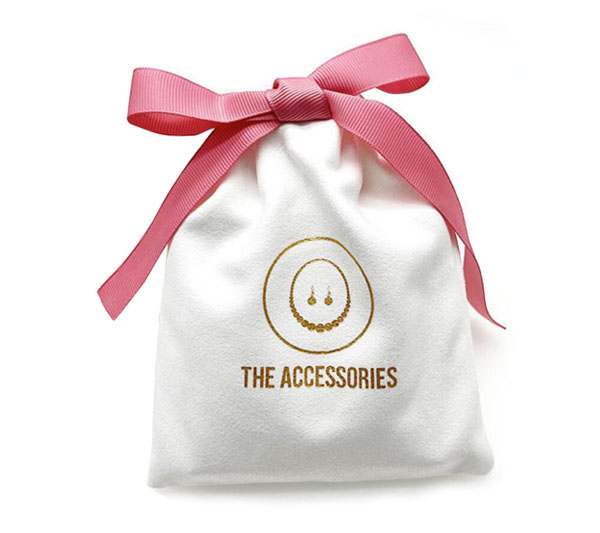 White Fabric Gift Bag Custom Logo 