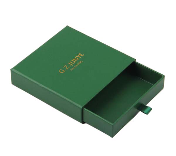 Green Cardboard Gift Box Slide Out Box Packaging