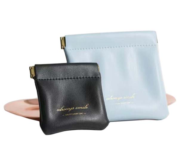 PU jewelry pouch with elastic magnet opening 