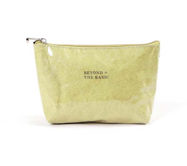 Yellow Tyvek and PVC Zipper Pouch 