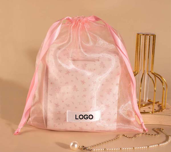 Pink Organza Gift Bag